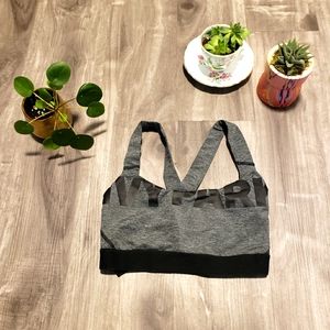 IVY PARK Grey and Black Unlined Sports Bra